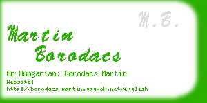 martin borodacs business card